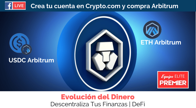 😎 Guía completa: crear tu cuenta en Crypto.com, comprar ETH Arbitrum y enviarlo a tu wallet para tener USDC y ETH de la red de Arbitrum